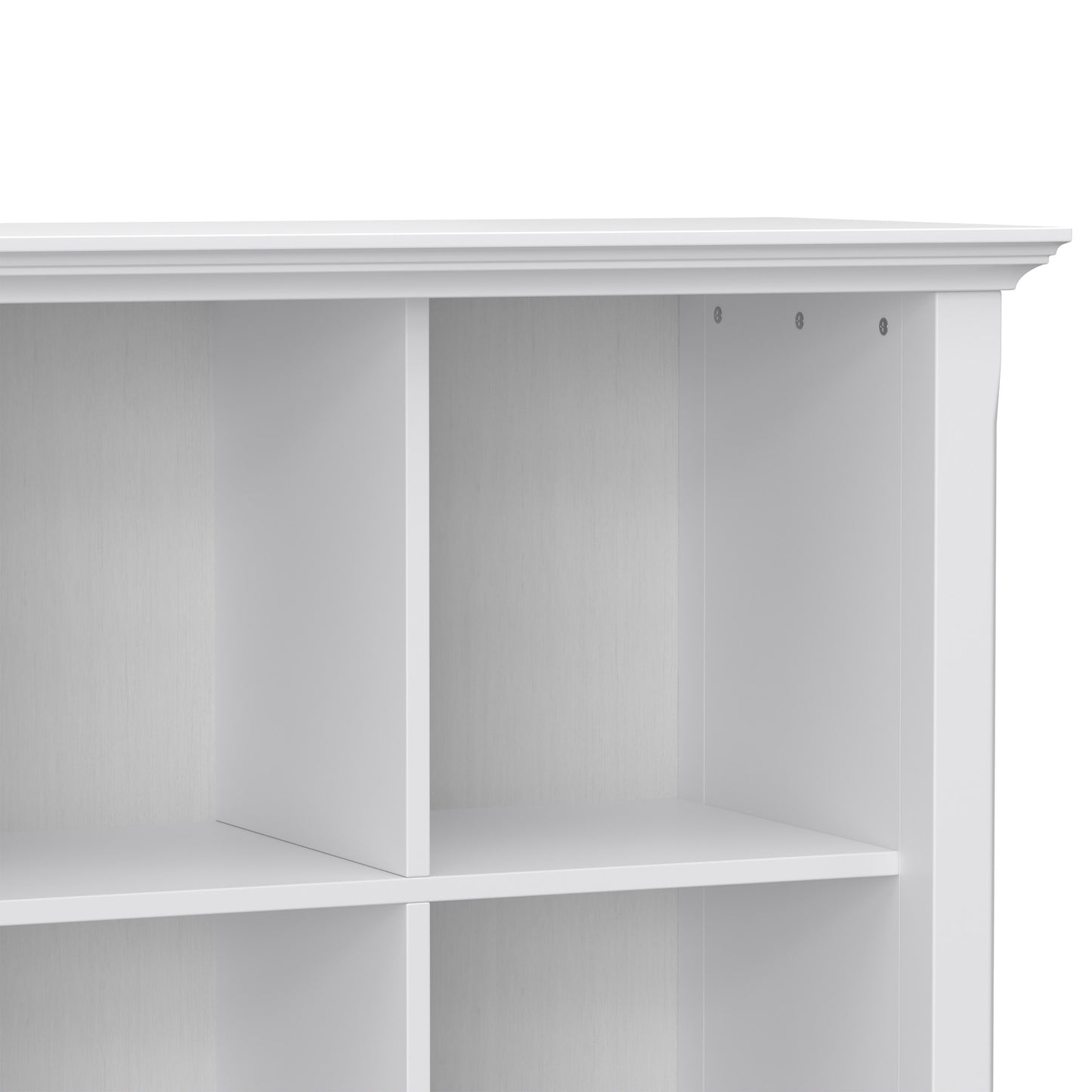 White | Acadian 8 Cube Storage Sofa Table