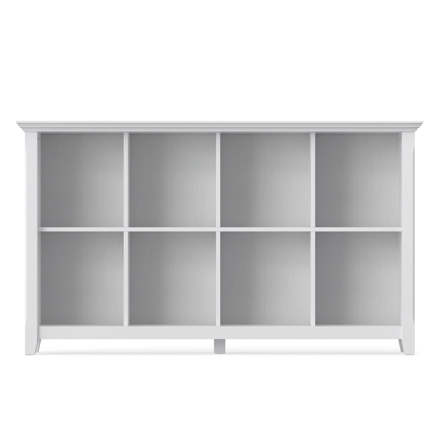 White | Acadian 8 Cube Storage Sofa Table