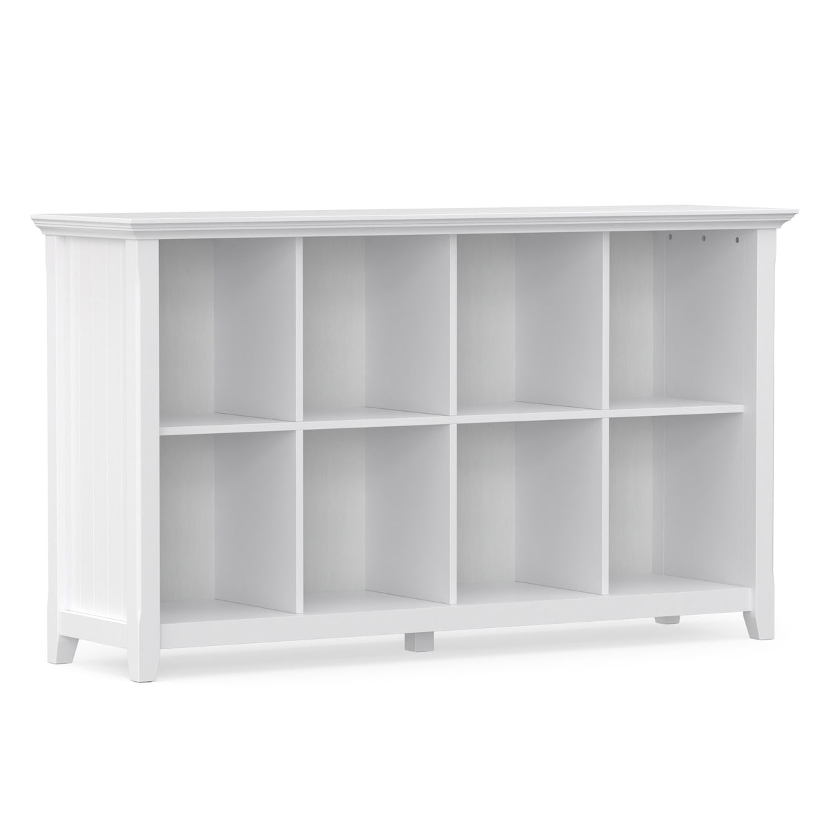 White | Acadian 8 Cube Storage Sofa Table