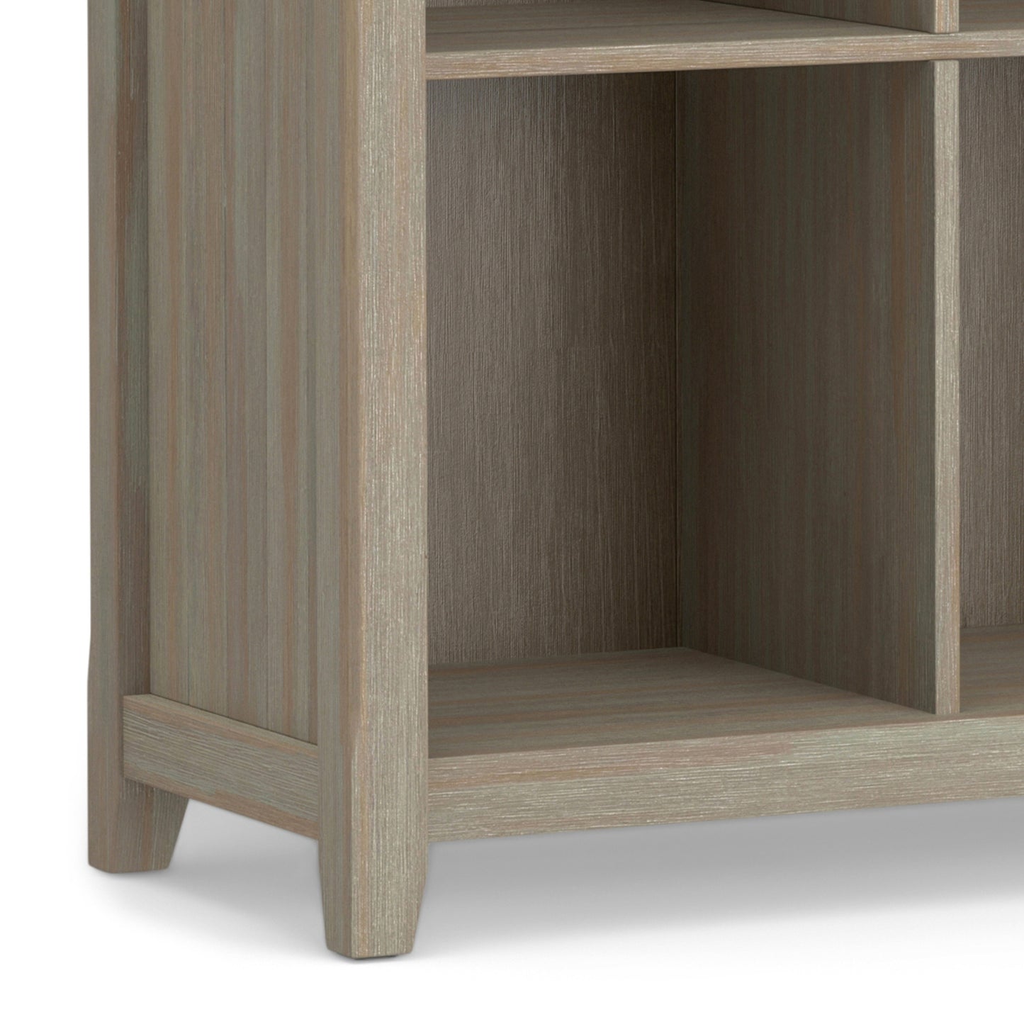 Distressed Grey | Acadian 12 Cube Bookcase