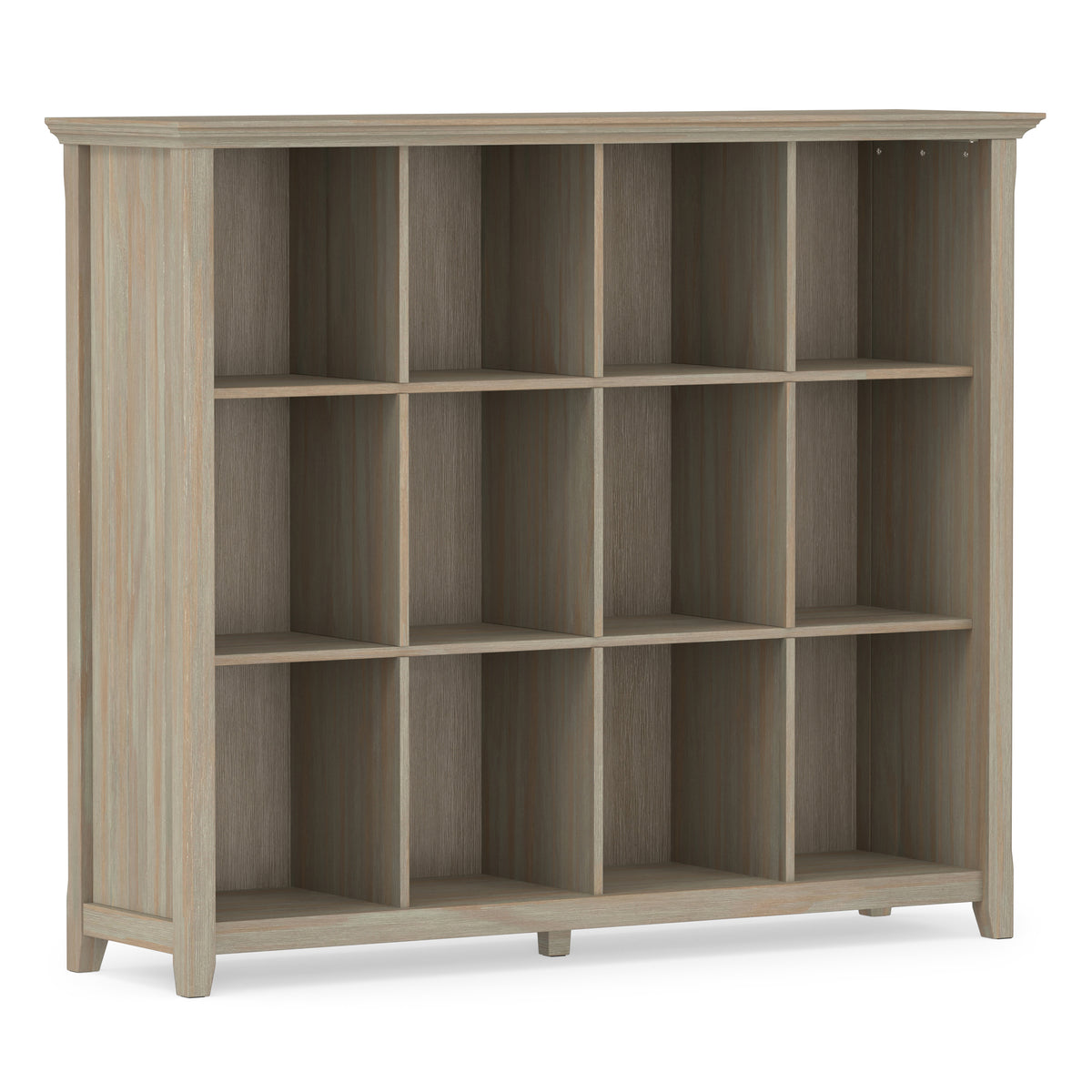 Distressed Grey | Acadian 12 Cube Bookcase