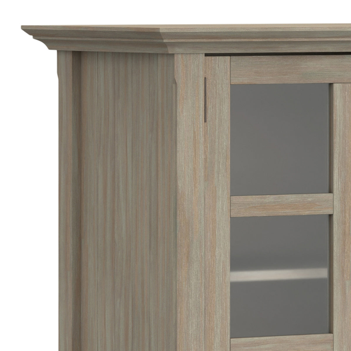 Distressed Grey| Acadian Wide Storage Cabinet