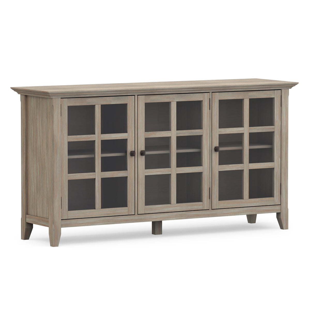 Distressed Grey| Acadian Wide Storage Cabinet