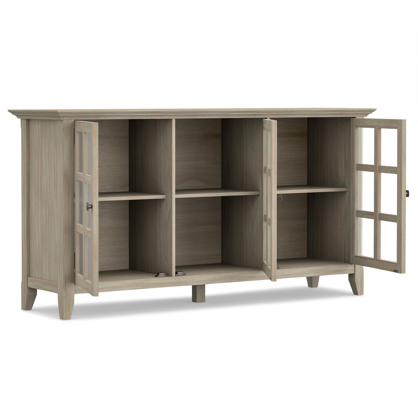 Distressed Grey| Acadian Wide Storage Cabinet