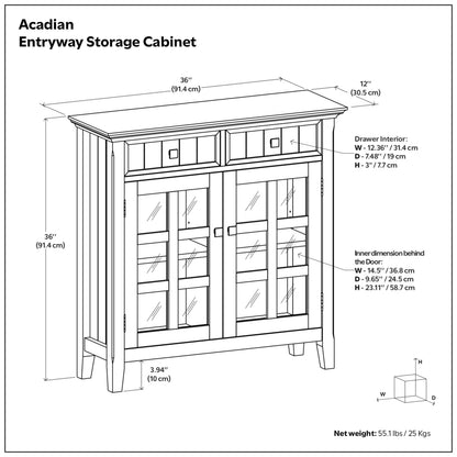 Black | Acadian Entryway Storage Cabinet