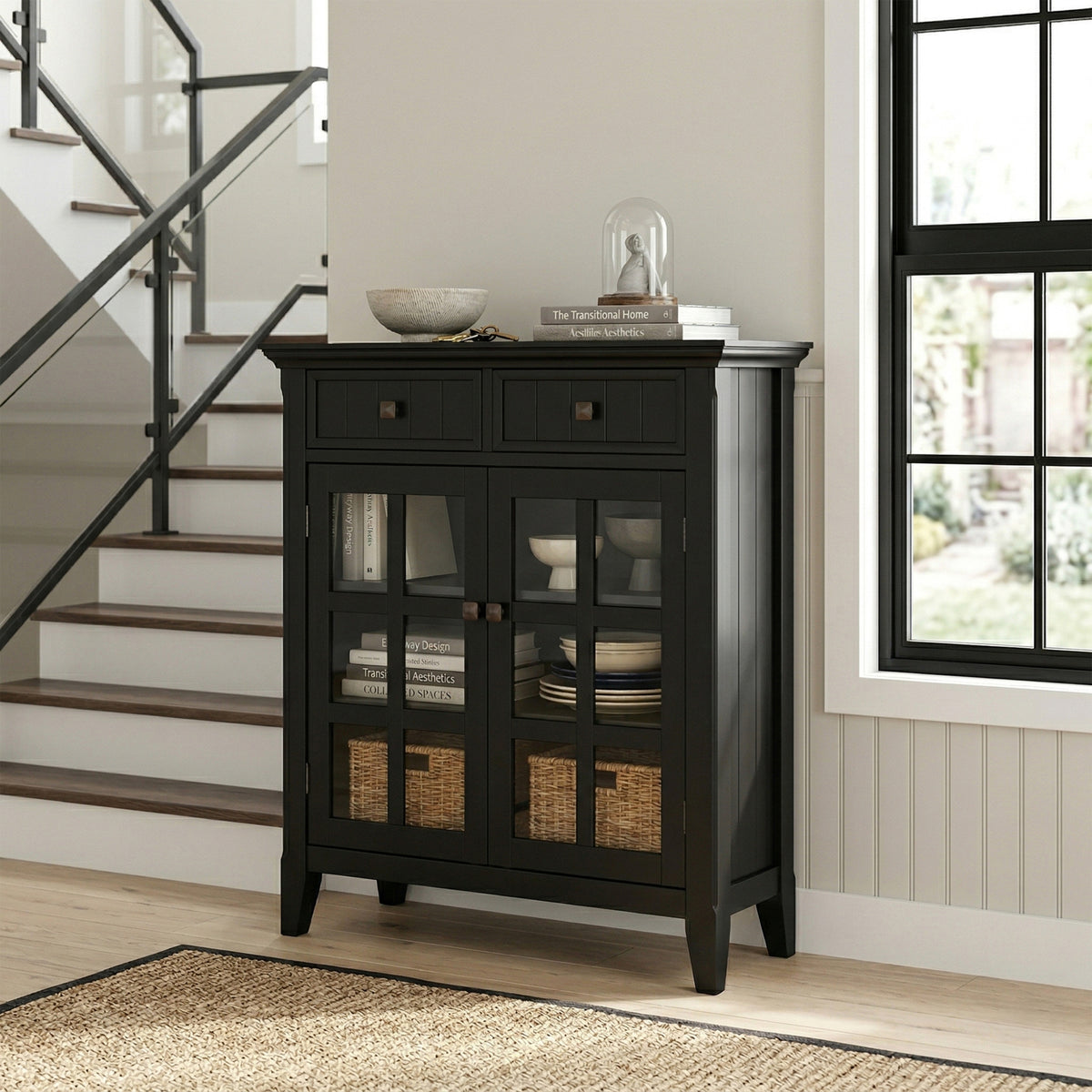 Black | Acadian Entryway Storage Cabinet
