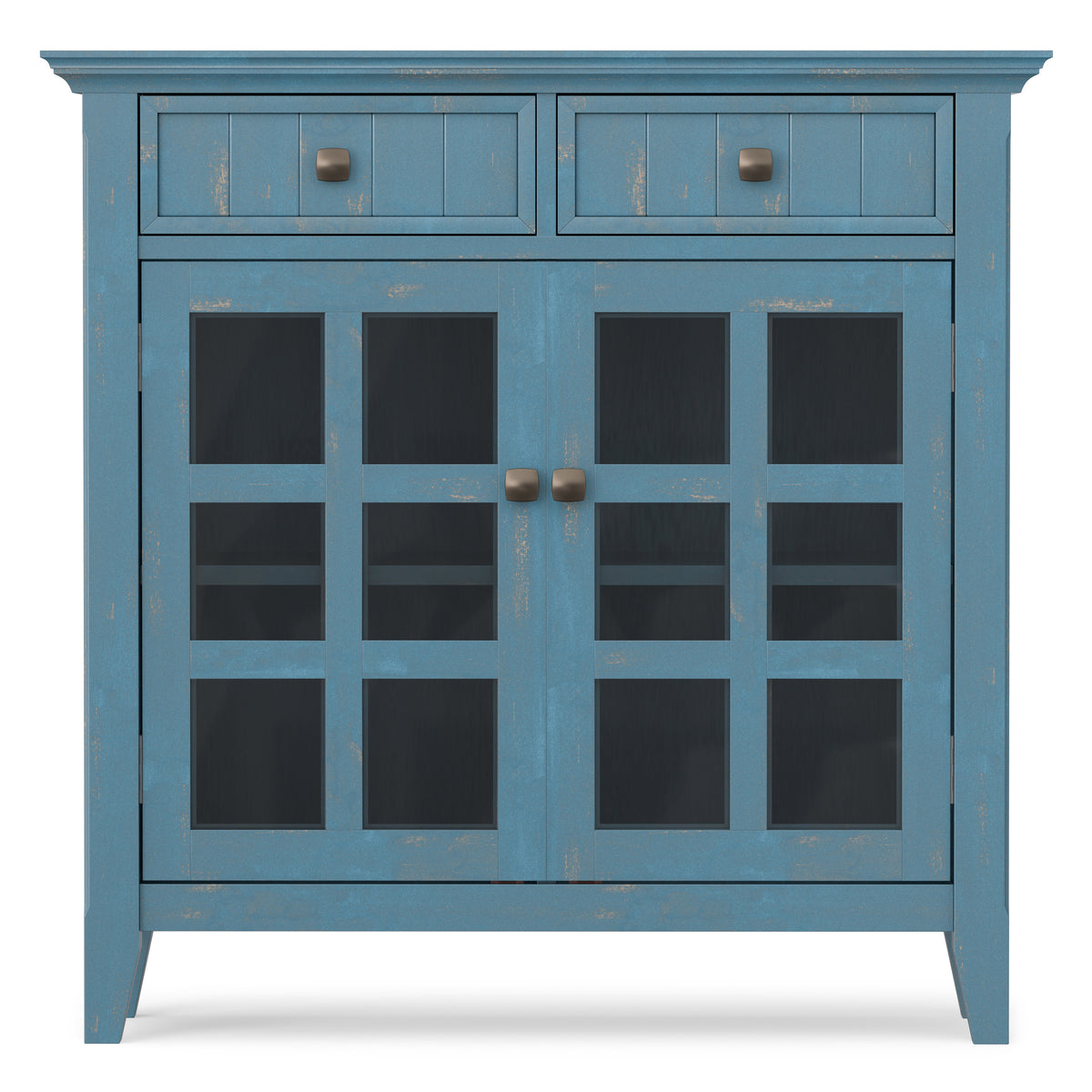 Distressed Coastal Blue | Acadian Entryway Storage Cabinet