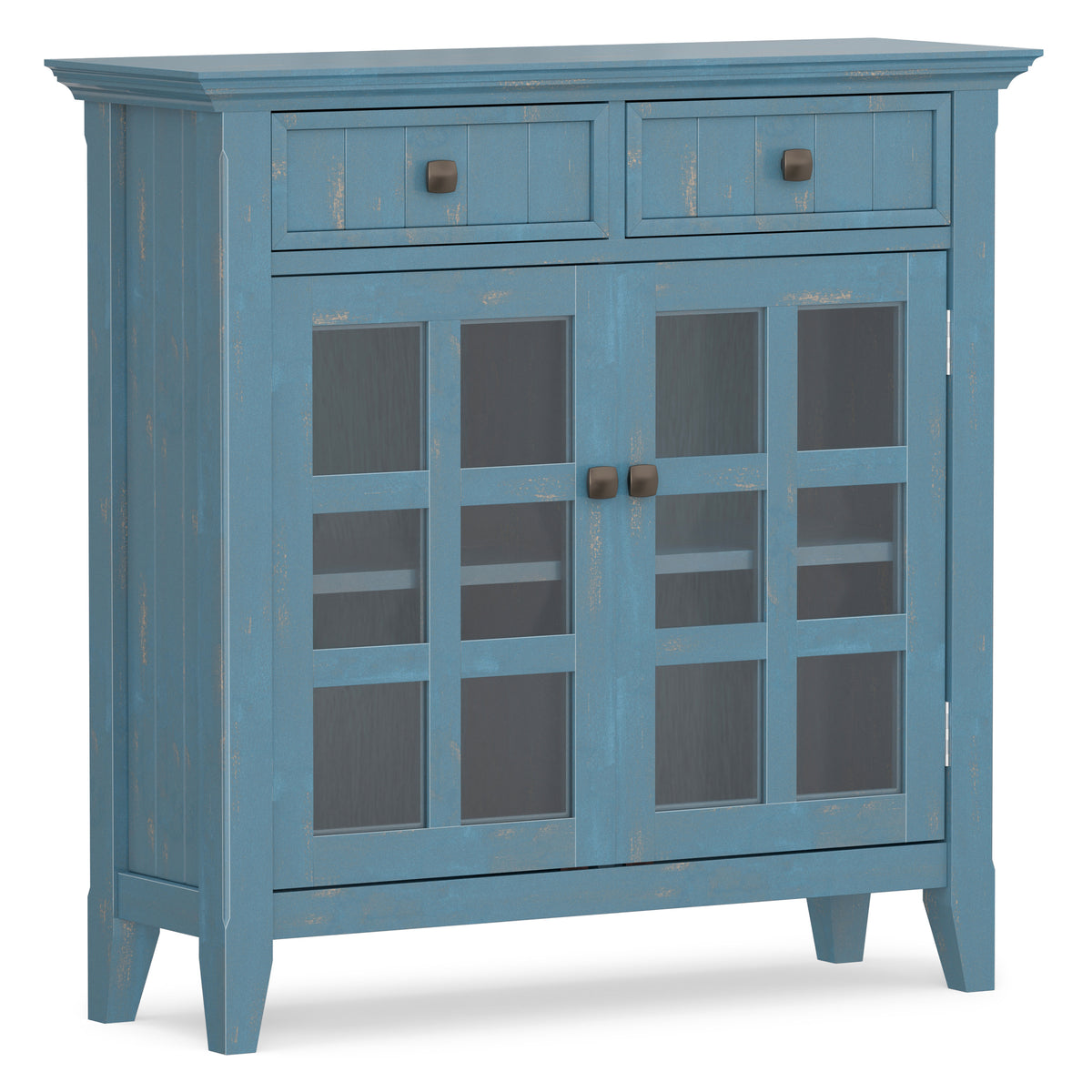 Distressed Coastal Blue | Acadian Entryway Storage Cabinet
