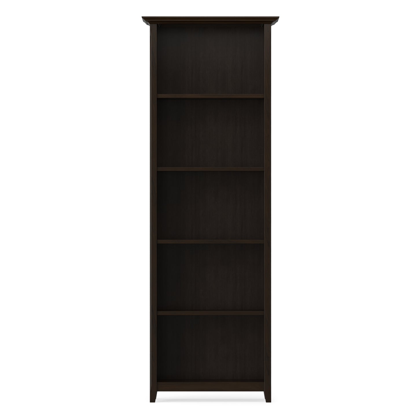 Brunette Brown | Acadian 5 Shelf Bookcase
