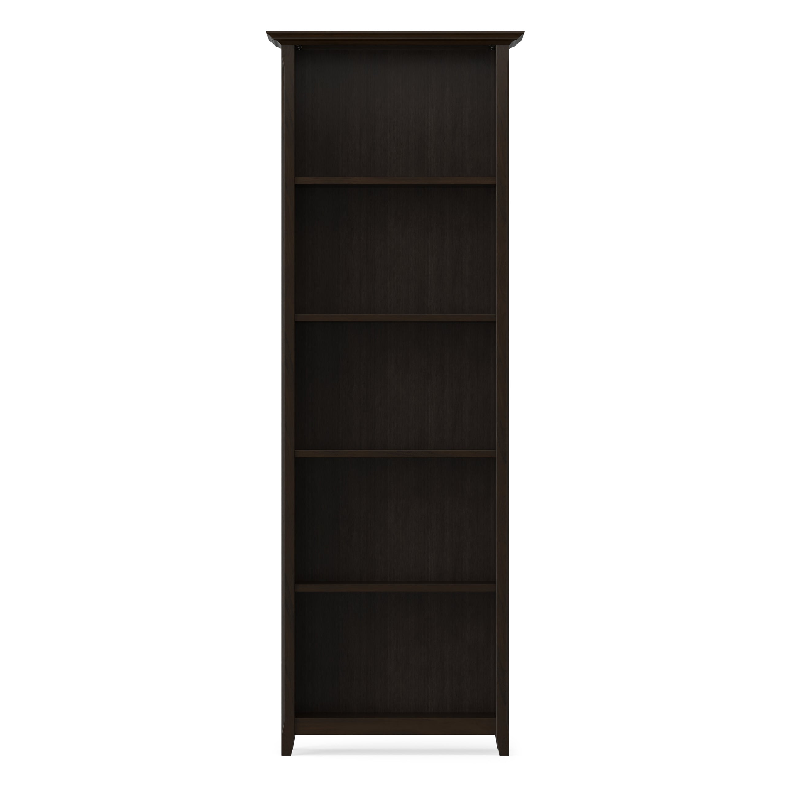 Brunette Brown | Acadian 5 Shelf Bookcase