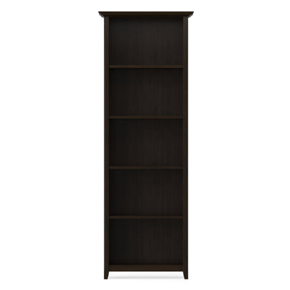 Brunette Brown | Acadian 5 Shelf Bookcase