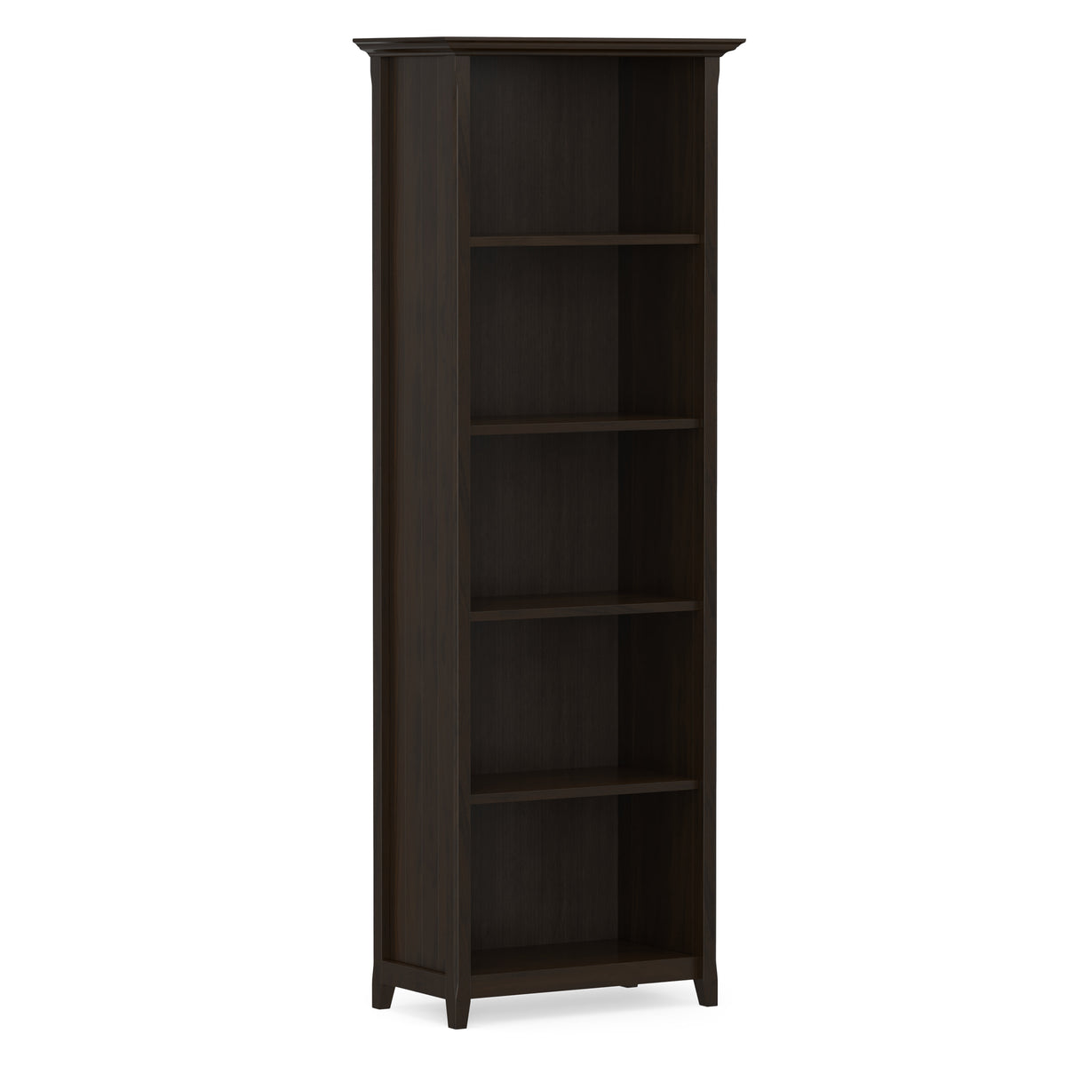 Brunette Brown | Acadian 5 Shelf Bookcase
