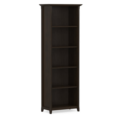 Brunette Brown | Acadian 5 Shelf Bookcase