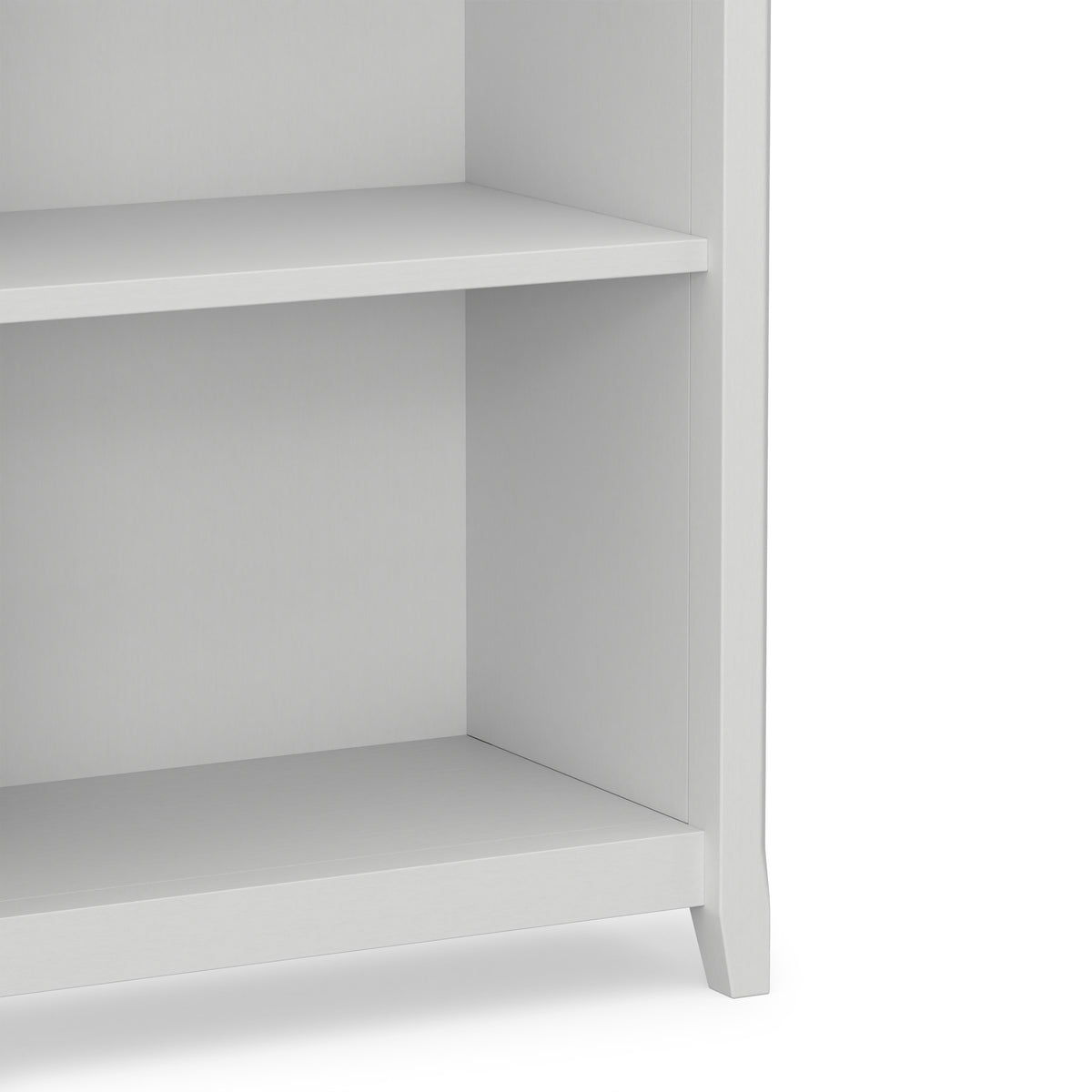 White | Acadian 5 Shelf Bookcase
