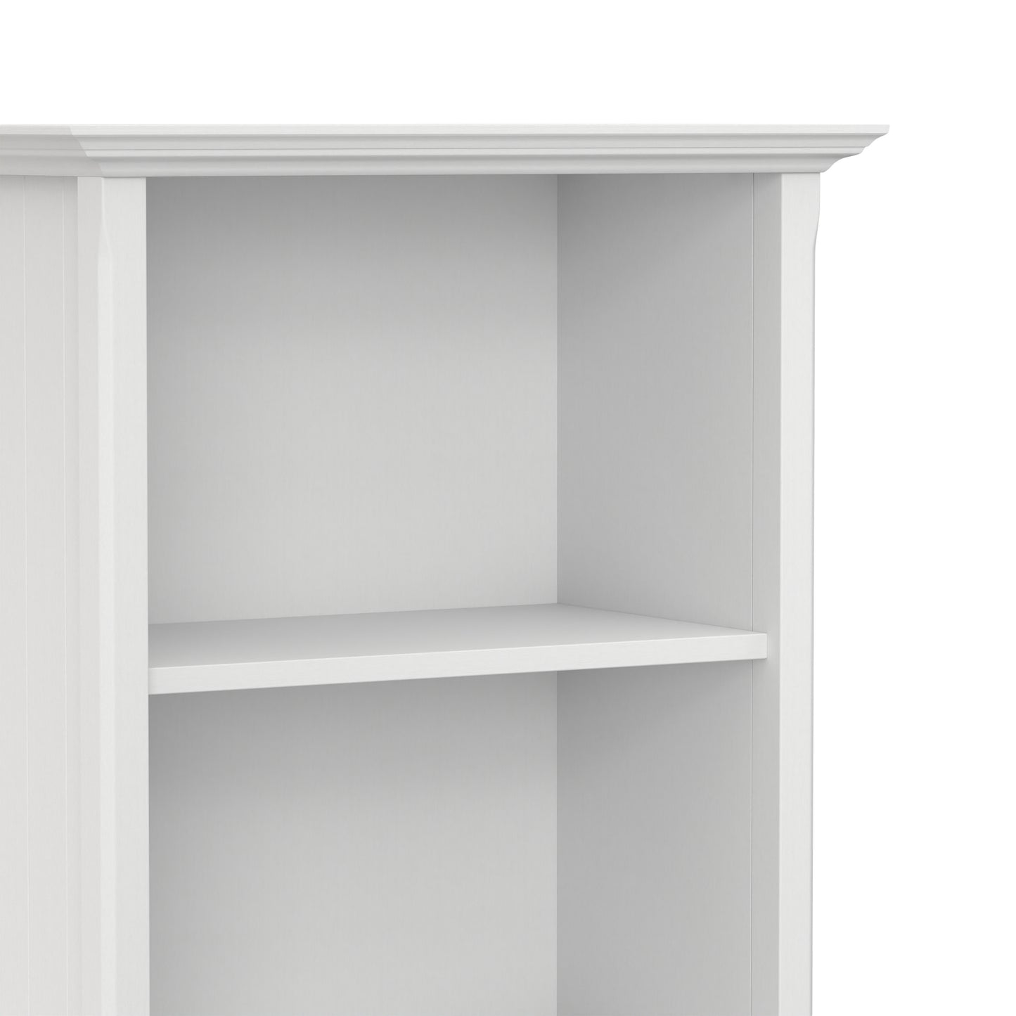 White | Acadian 5 Shelf Bookcase