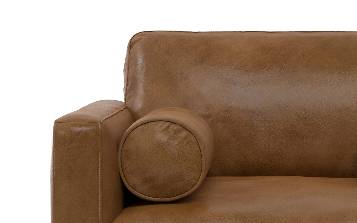 Caramel Brown Genuine Leather | Morrison Arm Chair