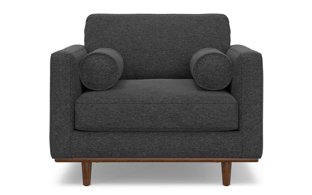 Charcoal Grey Performance Fabric | Morrison Arm Chair in Performance Fabric