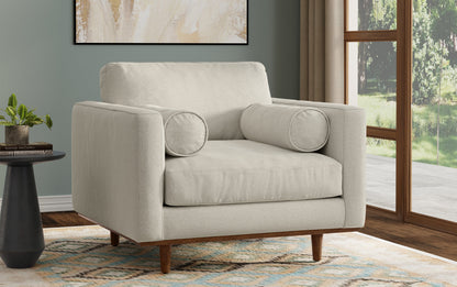 Cream White Performance Fabric | Morrison Arm Chair in Performance Fabric