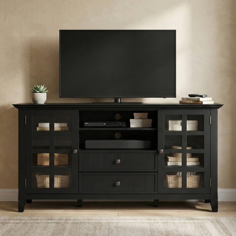 Black | Acadian Tall TV Media Stand