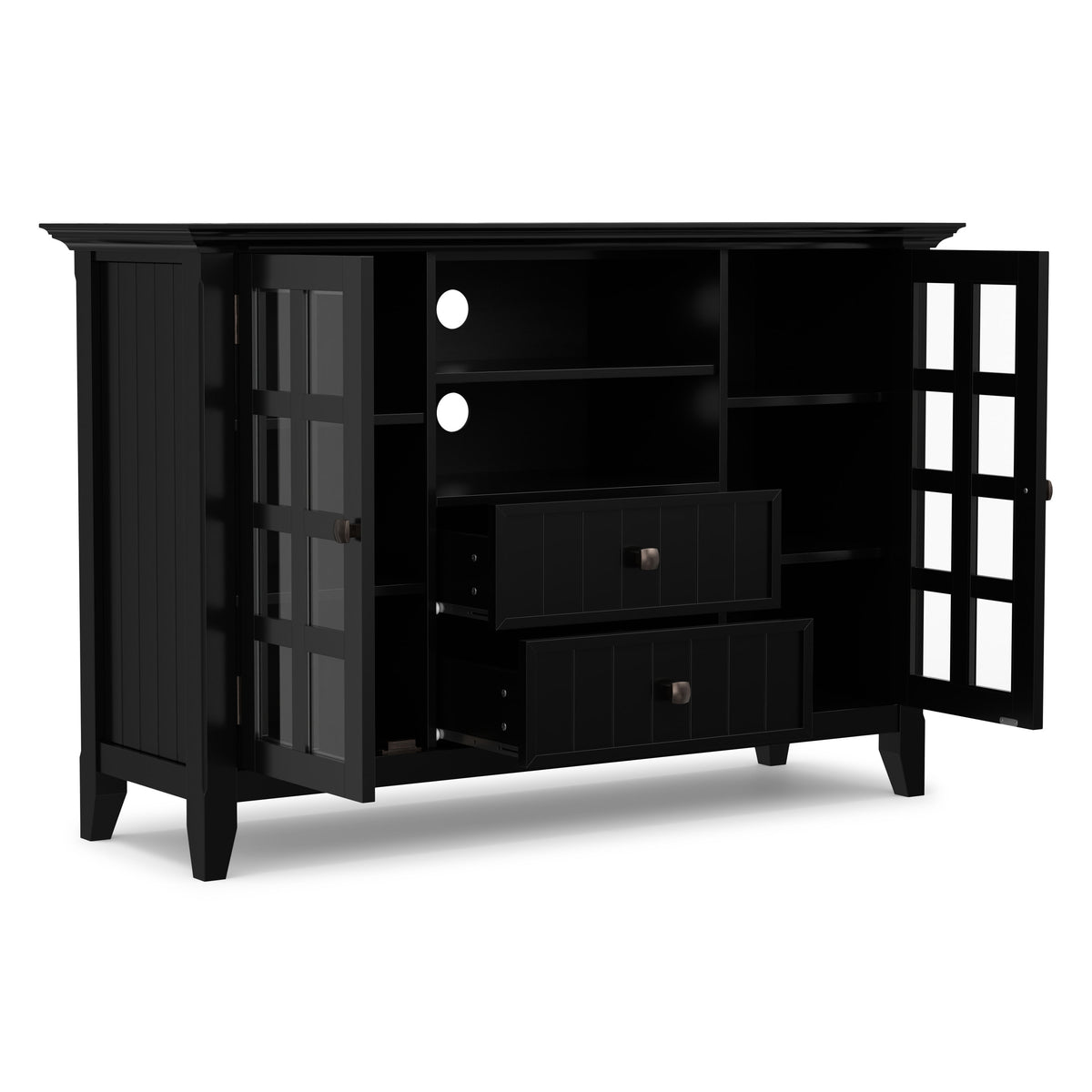Black | Acadian Tall TV Media Stand