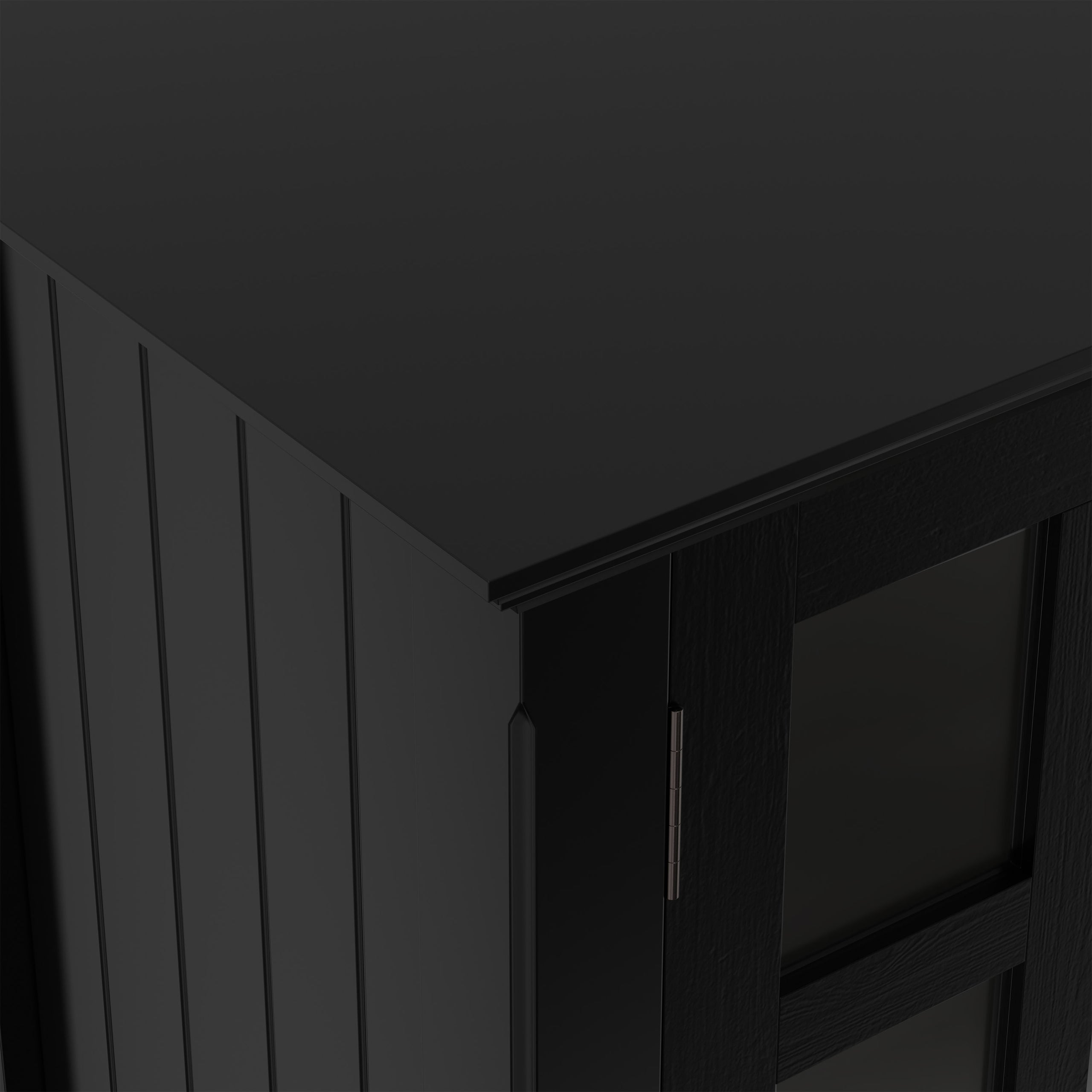 Black | Acadian Tall TV Media Stand