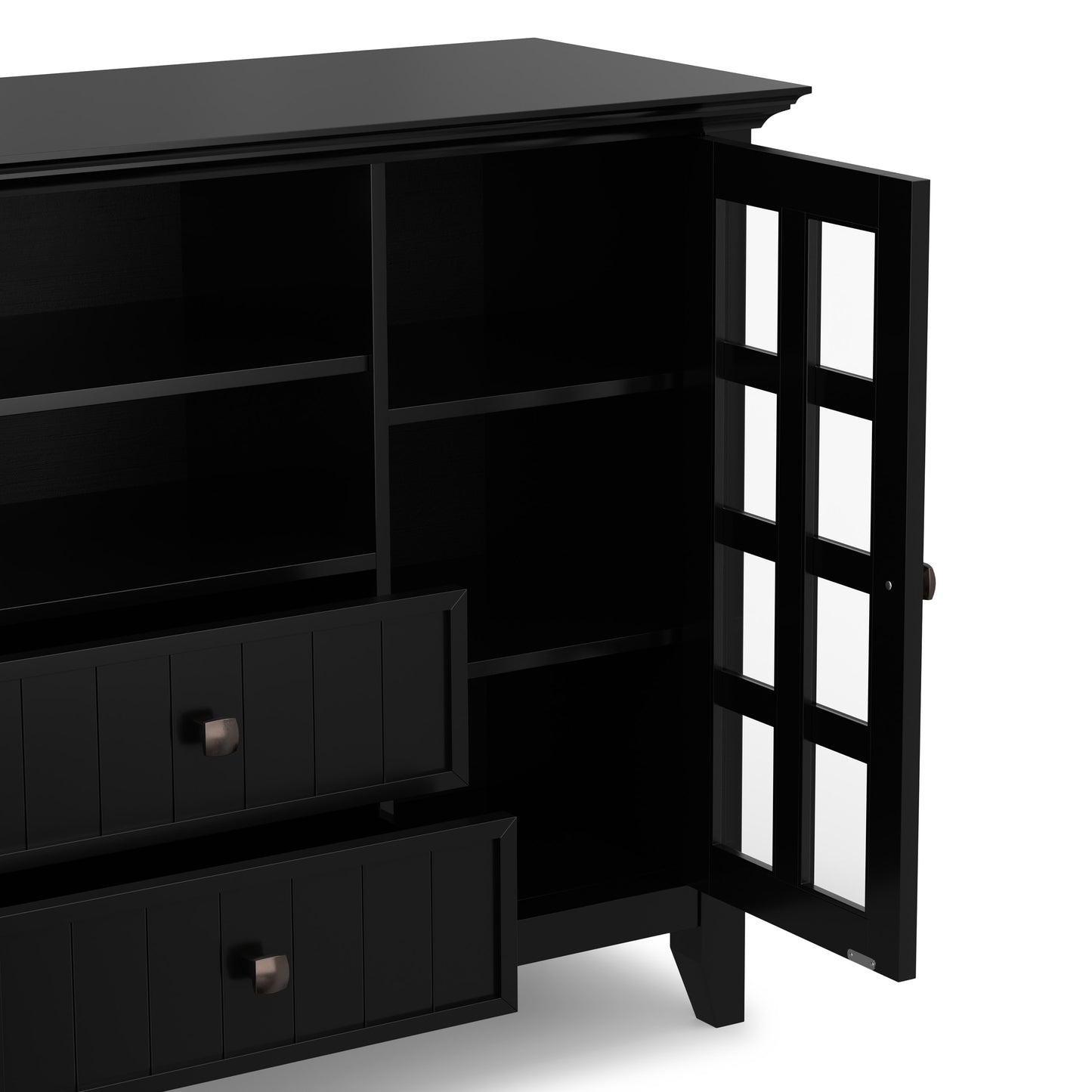 Black | Acadian Tall TV Media Stand