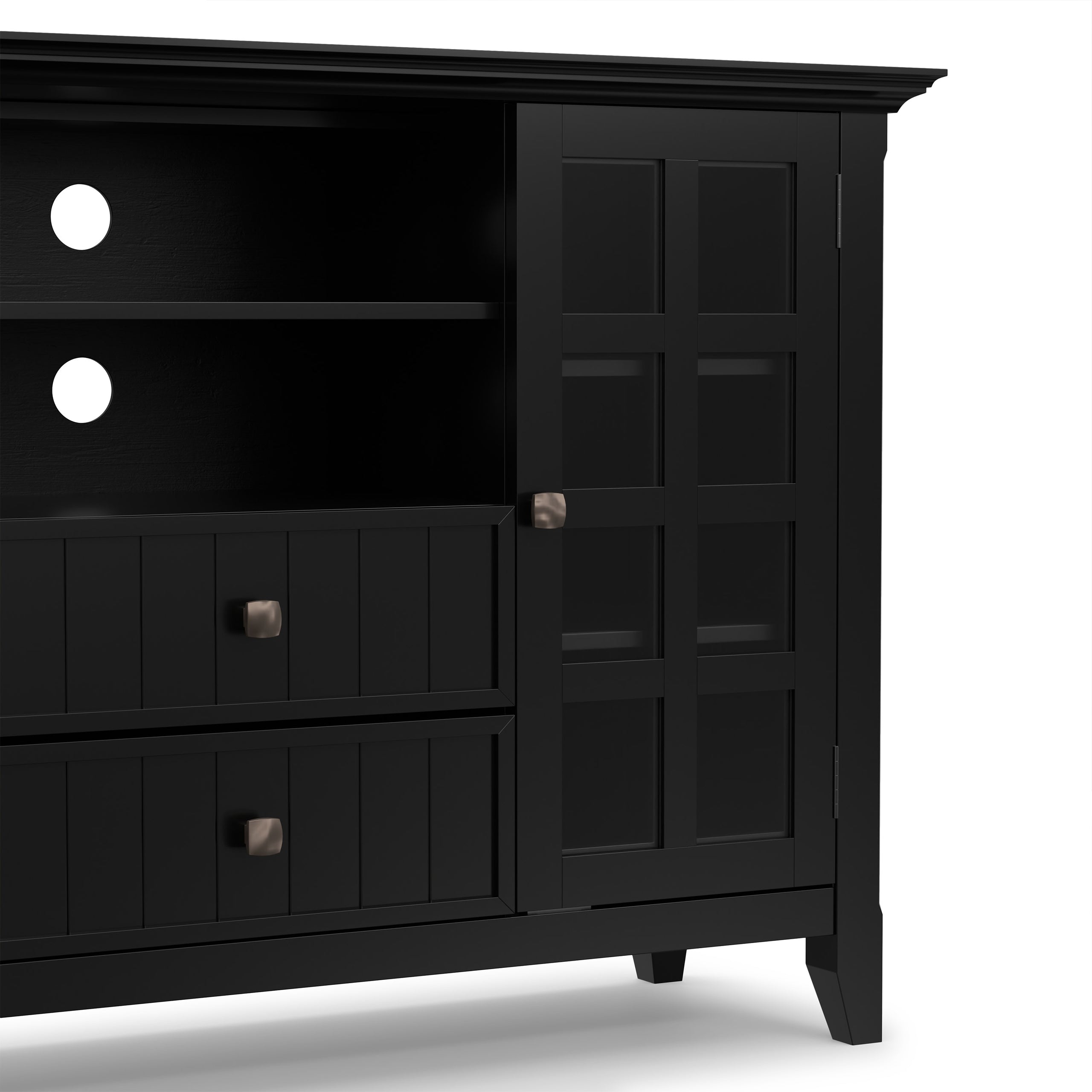 Black | Acadian Tall TV Media Stand