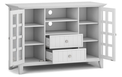 White | Acadian Tall TV Media Stand