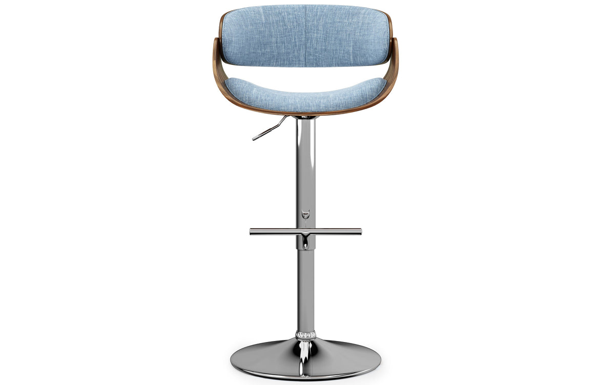 Light Denim Blue | Amery Adjustable Swivel Bar Stool