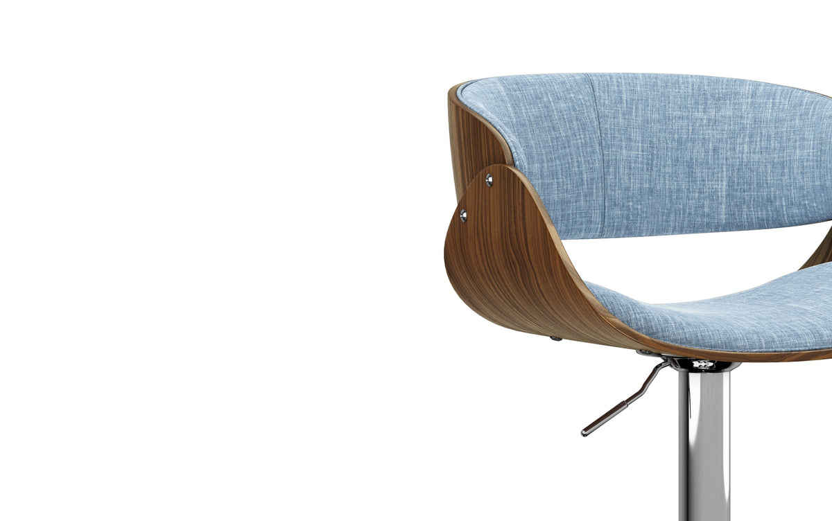 Light Denim Blue | Amery Adjustable Swivel Bar Stool