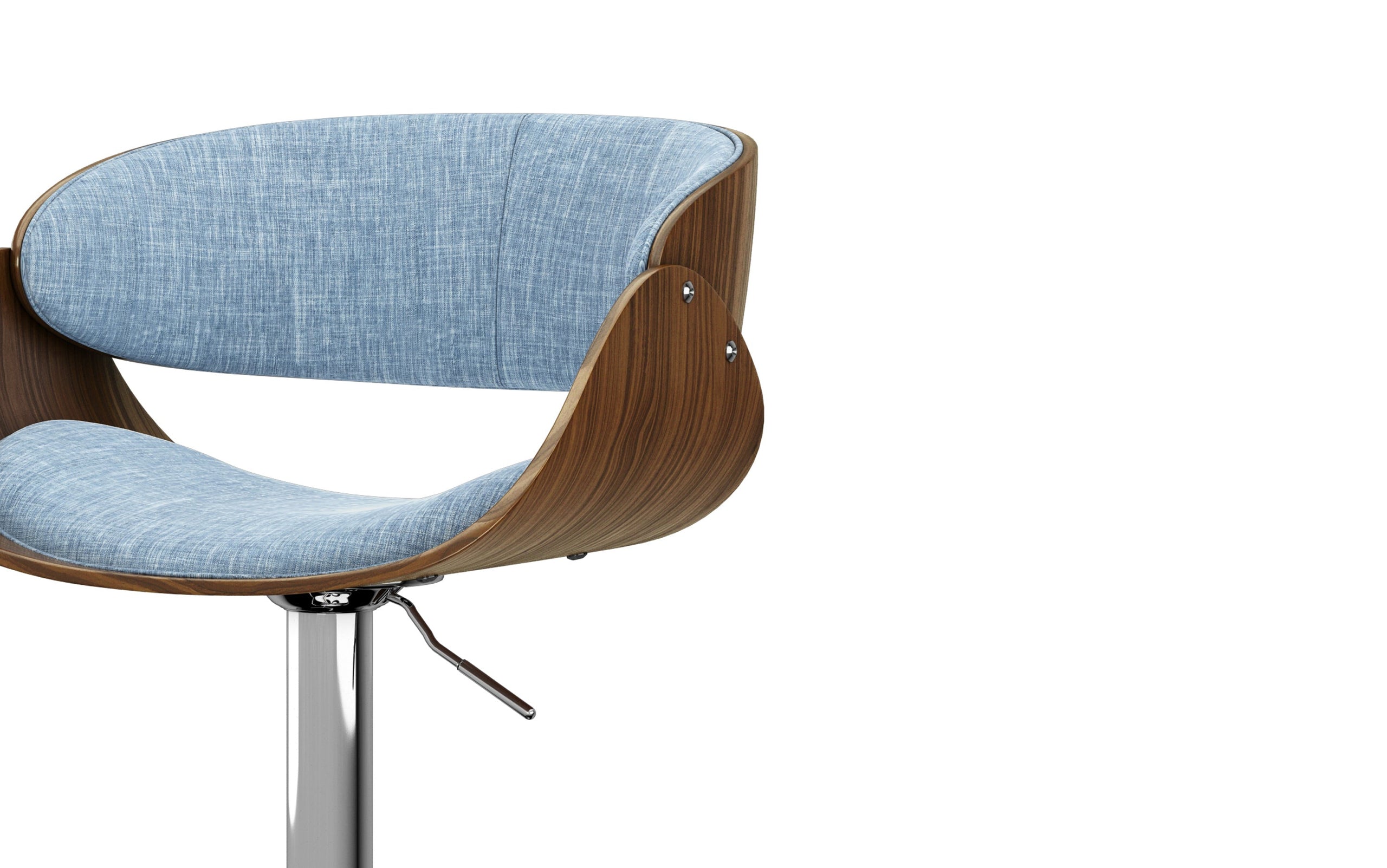 Light Denim Blue | Amery Adjustable Swivel Bar Stool
