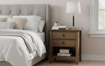 Rustic Natural Aged Brown | Amherst Bedside Table