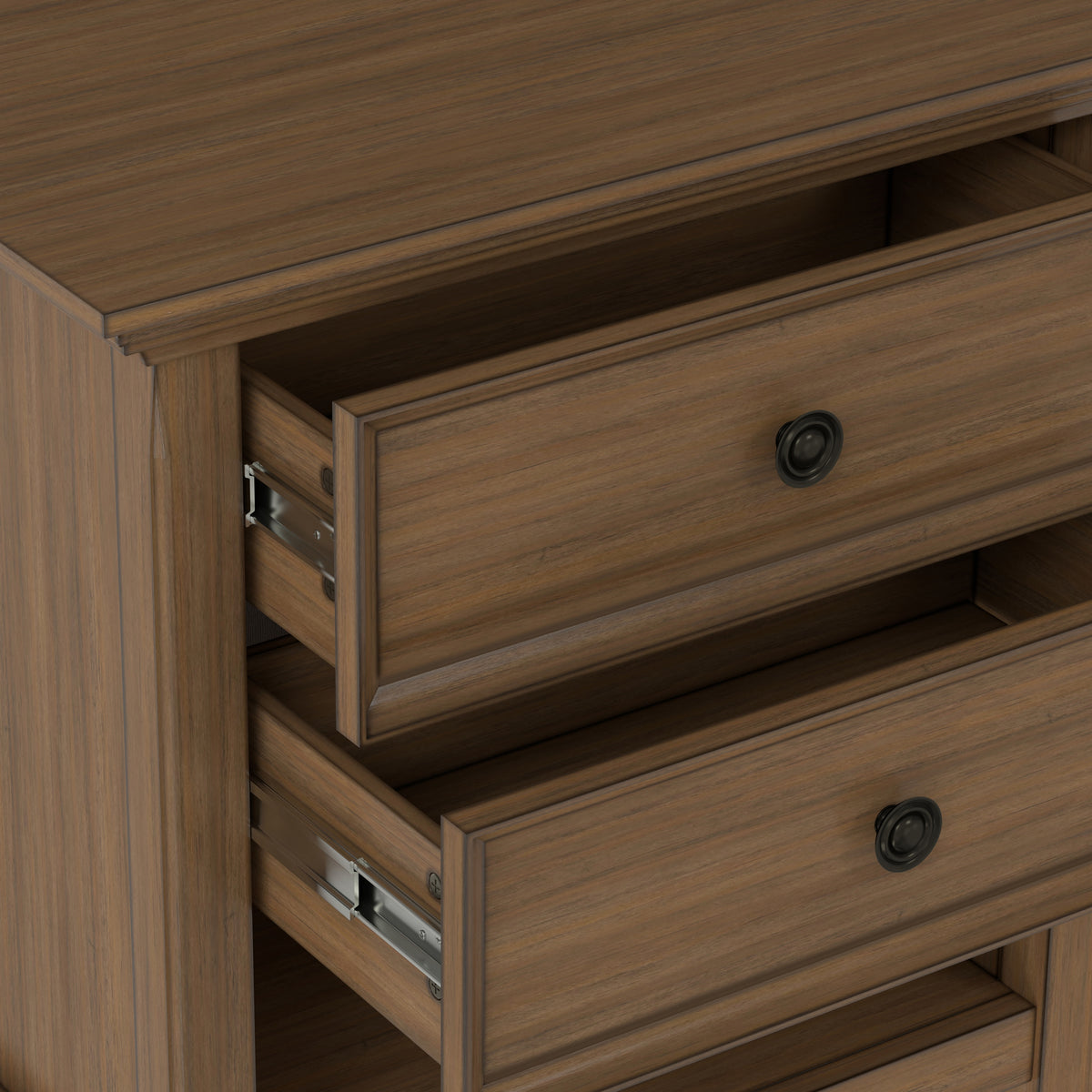 Rustic Natural Aged Brown | Amherst Bedside Table