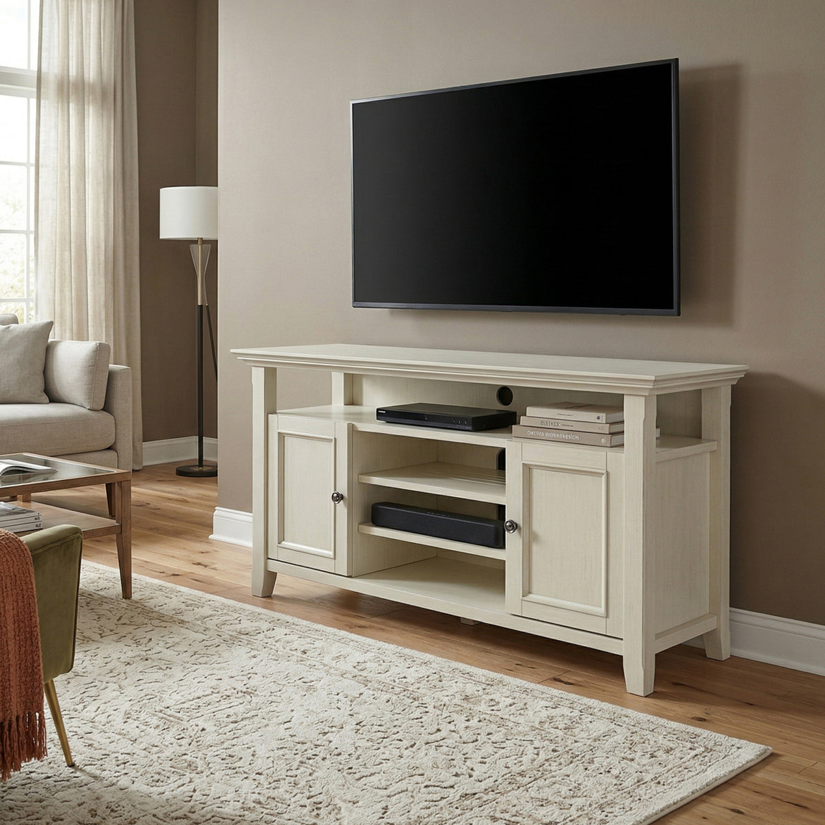Antique White | Amherst 54 inch TV Media Stand