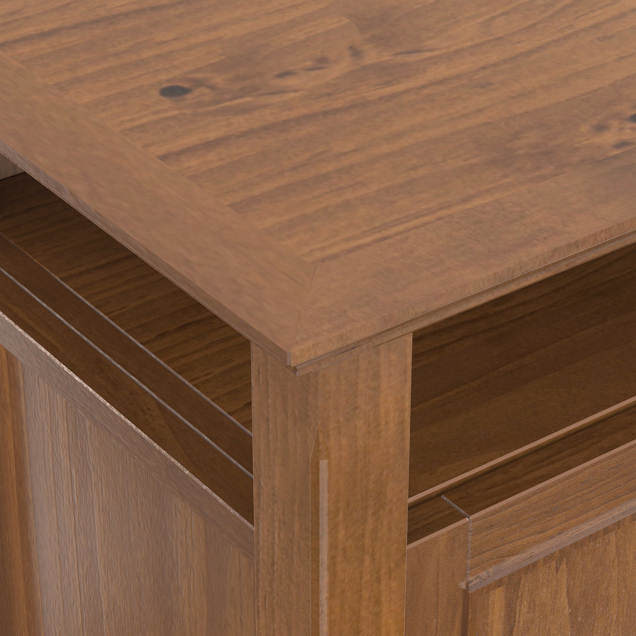 Medium Saddle Brown | Amherst 54 inch TV Media Stand
