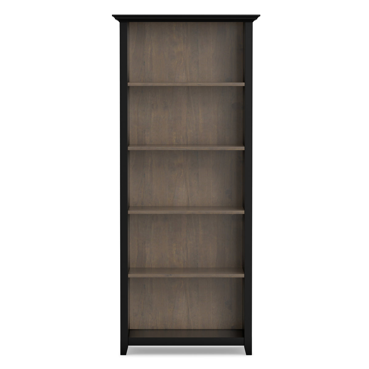 Black/Smoky Brown | Amherst 30 inch 5 Shelf Bookcase