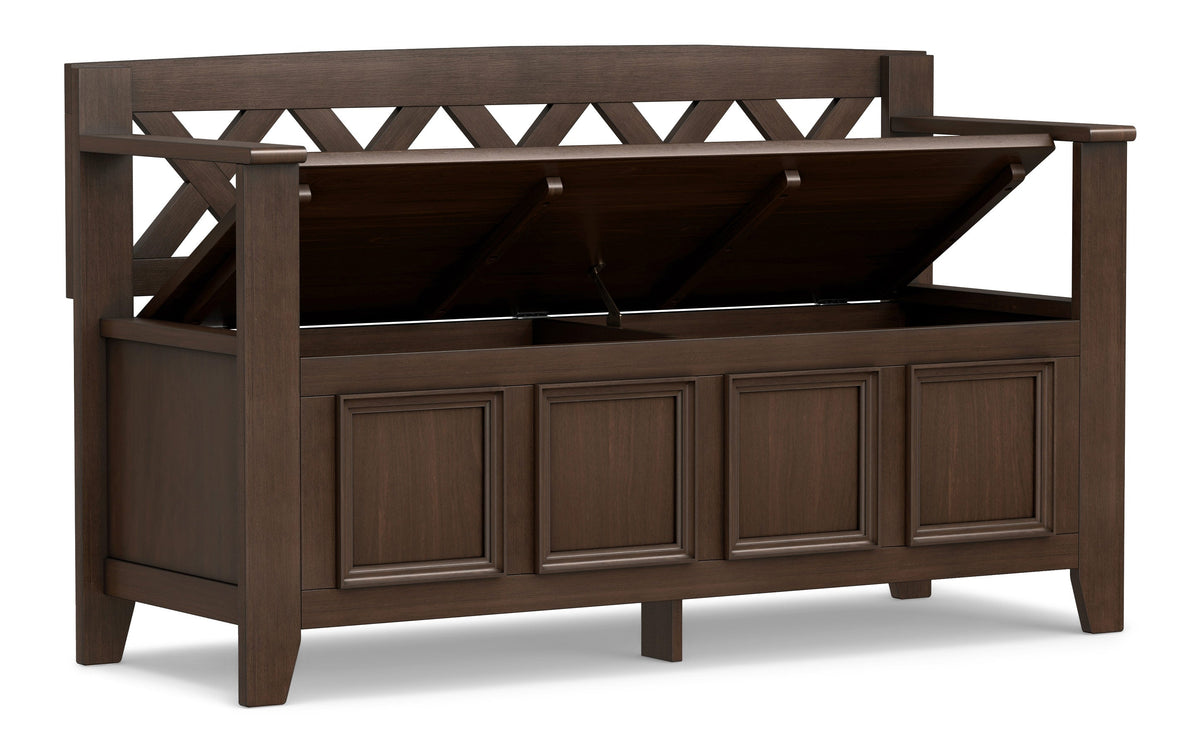 Natural Aged Brown | Amherst Entryway Storage Bench