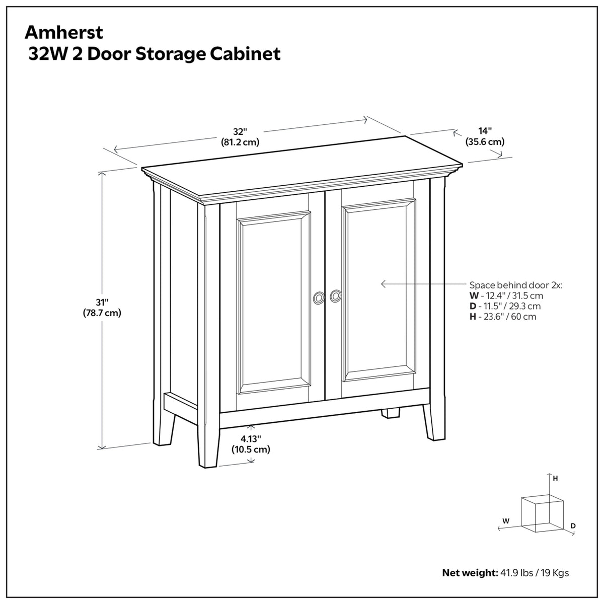 Black | Amherst Low Storage Cabinet