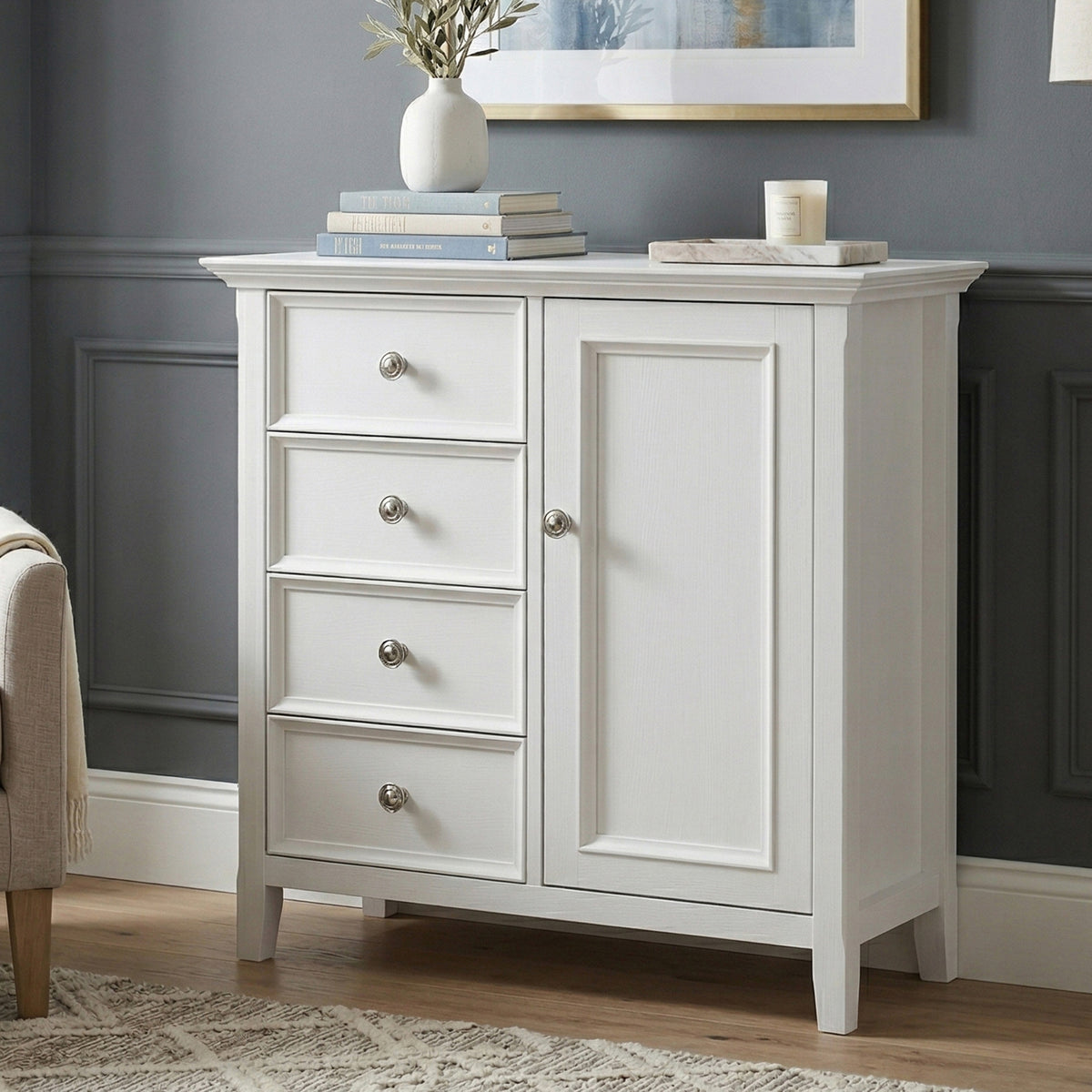 White | Amherst Medium Storage Cabinet