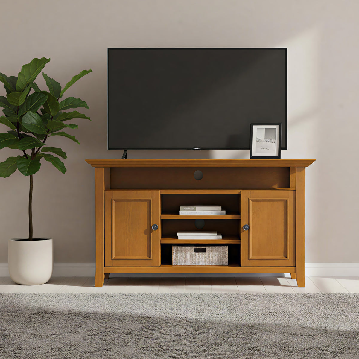 Light Golden Brown | Amherst 54 inch TV Media Stand