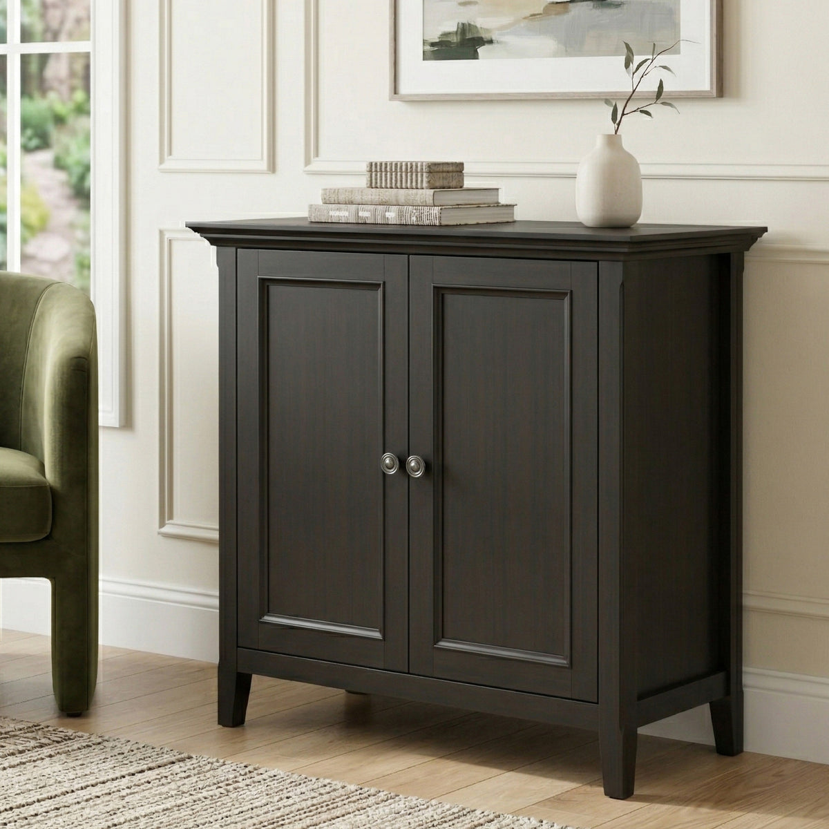 Hickory Brown | Amherst Medium Storage Cabinet with 2 Doors