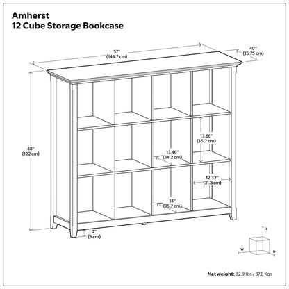 Amherst 12 Cube Storage Bookcase