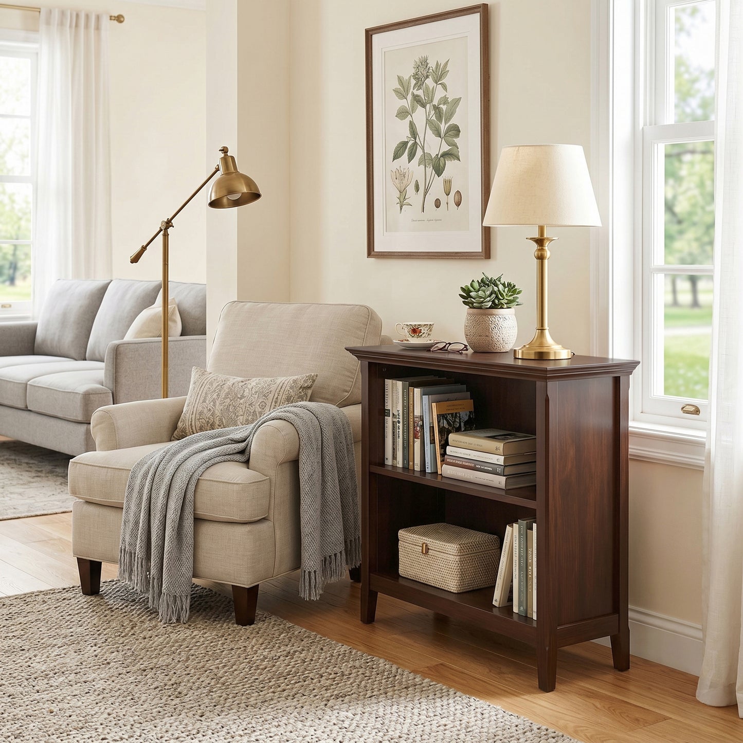 Amherst 36 inch 2 Shelf Bookcase