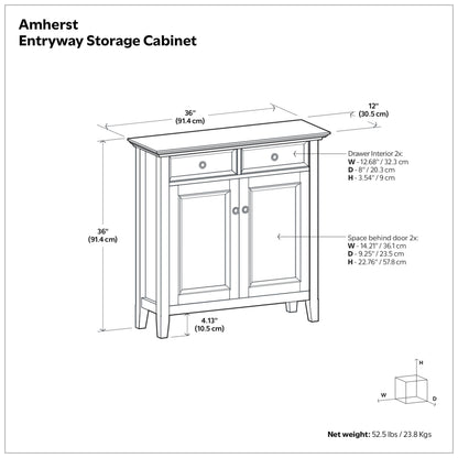 Hickory Brown | Amherst Entryway Storage Cabinet
