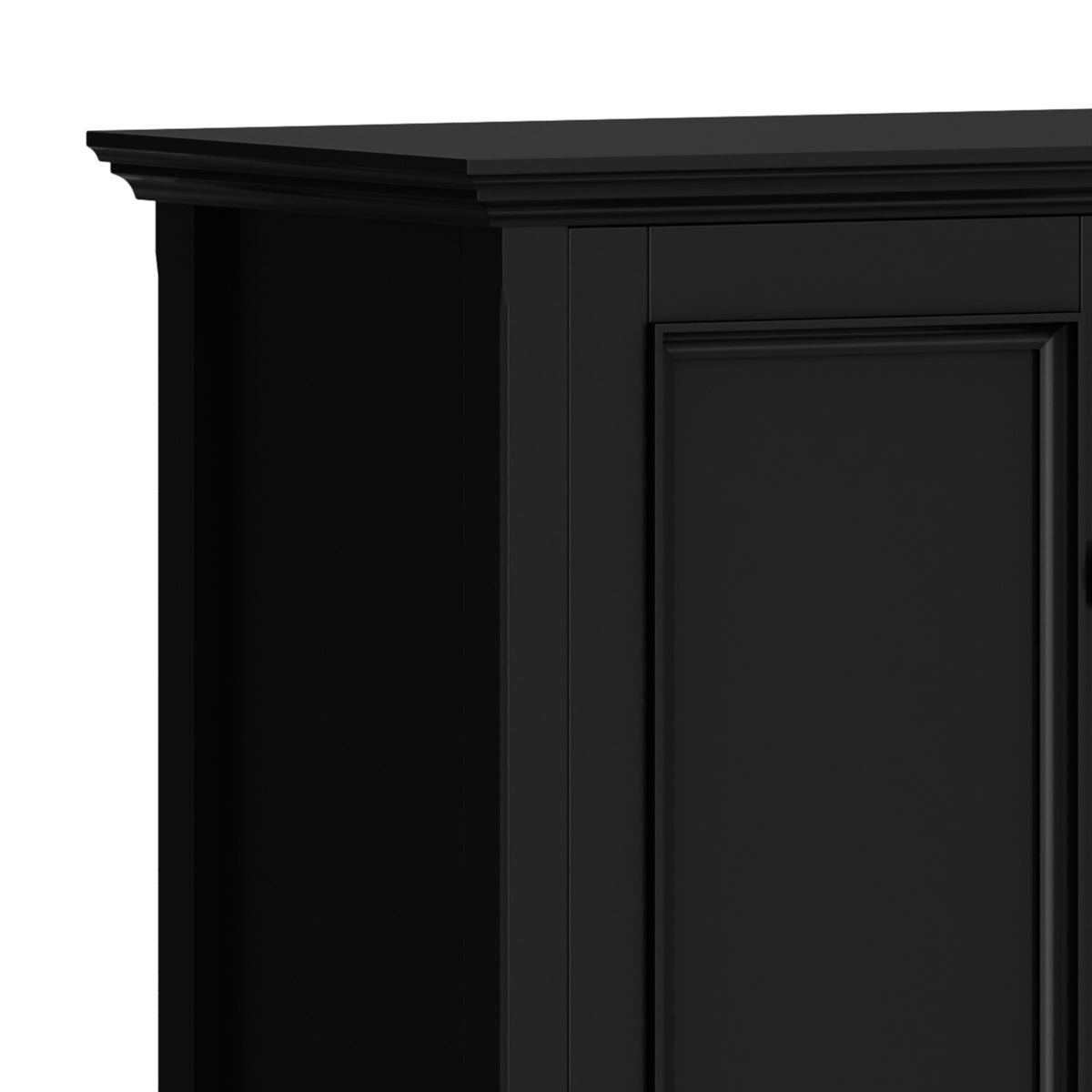 Black | Amherst Wide 4 Door Storage Cabinet