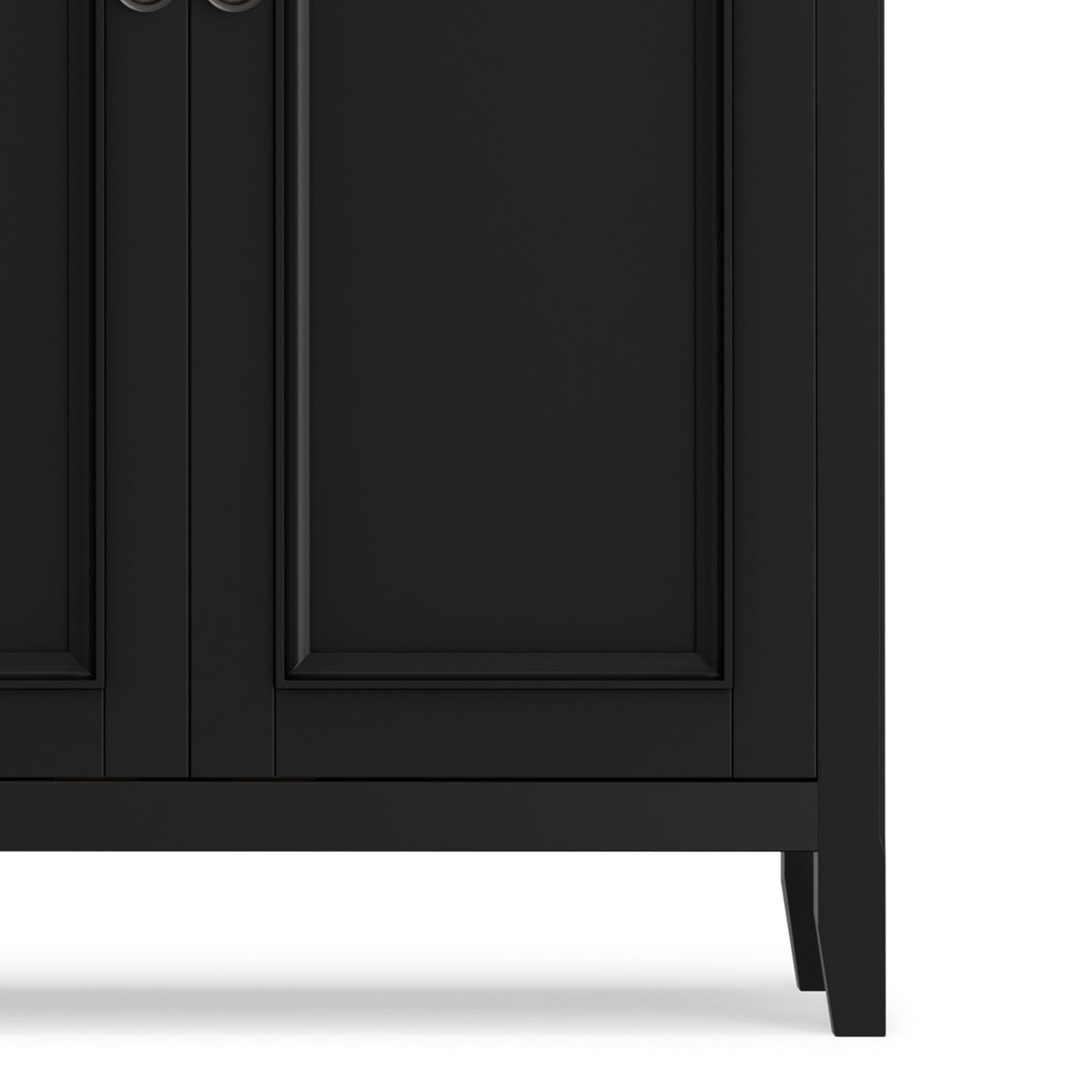Black | Amherst Wide 4 Door Storage Cabinet