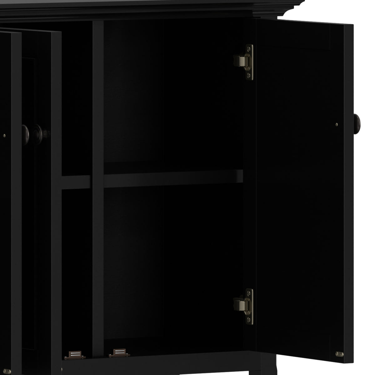 Black | Amherst Wide 4 Door Storage Cabinet