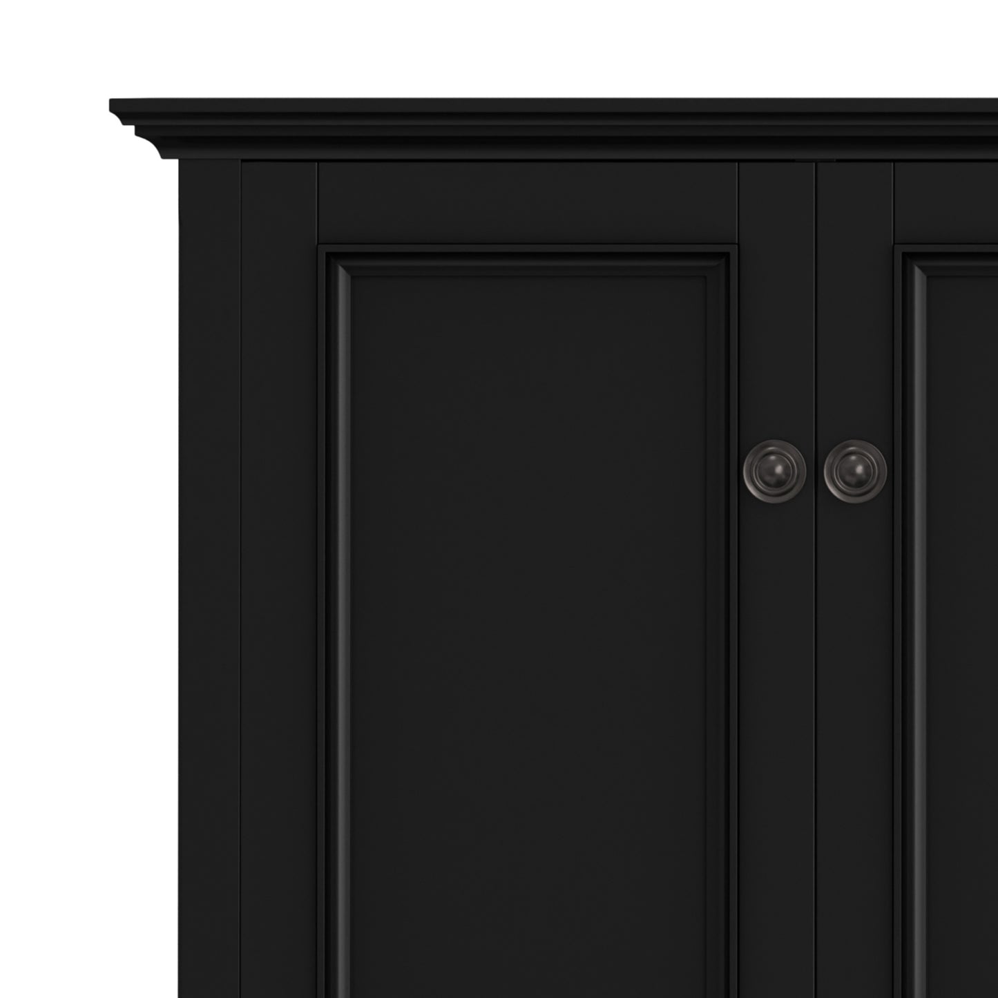 Black | Amherst Wide 4 Door Storage Cabinet