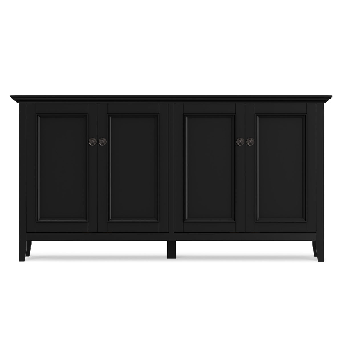 Black | Amherst Wide 4 Door Storage Cabinet