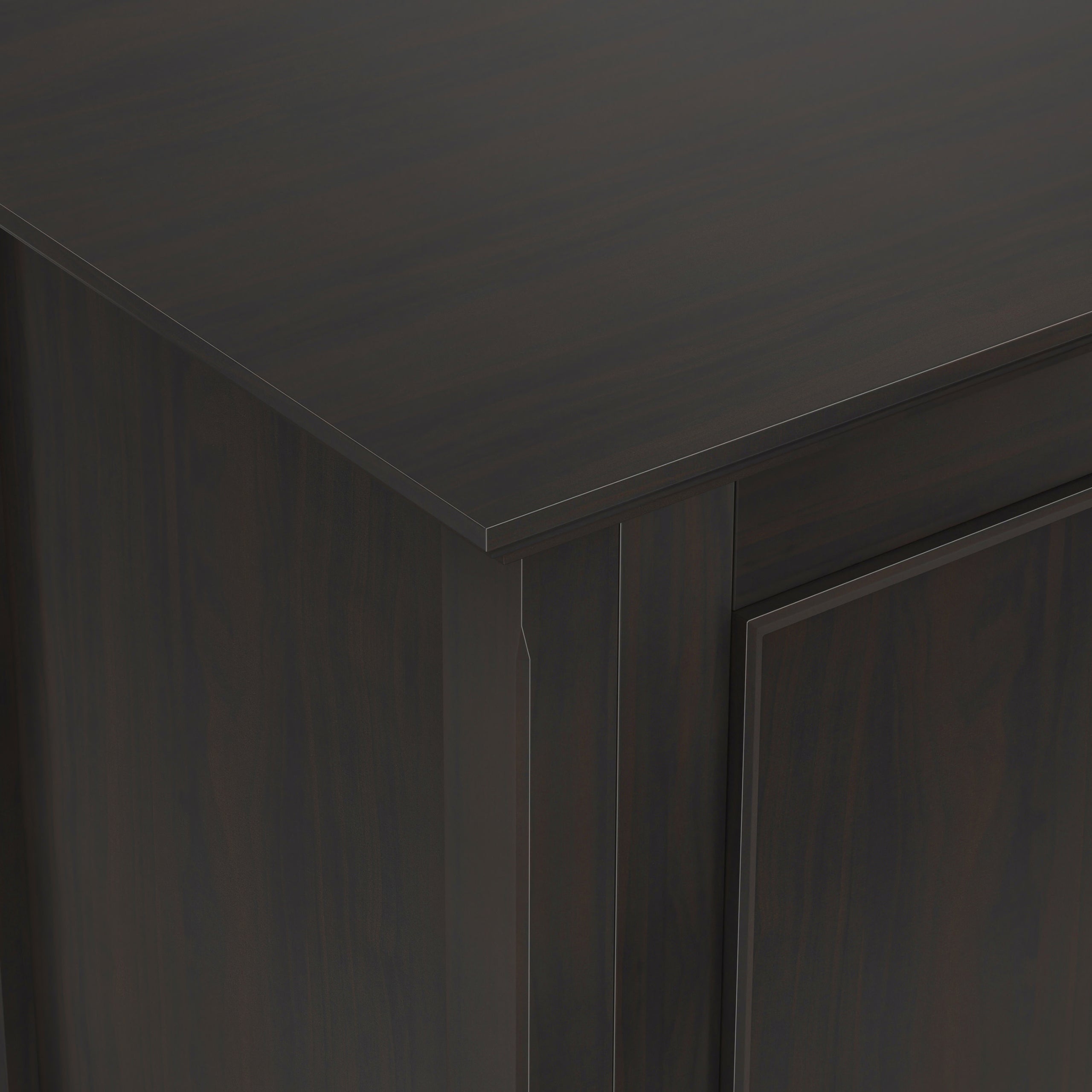 Hickory Brown | Amherst Wide 4 Door Storage Cabinet